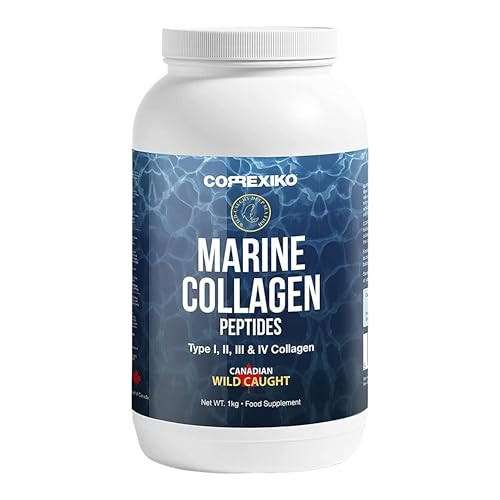 Hydrolyzed Marine Collagen Peptides Powder. Canadian Wild-Caught Fish Skin(Not Scales)-Colageno Hidrolizado en Polvo-Vital Protein Supplement for Ski