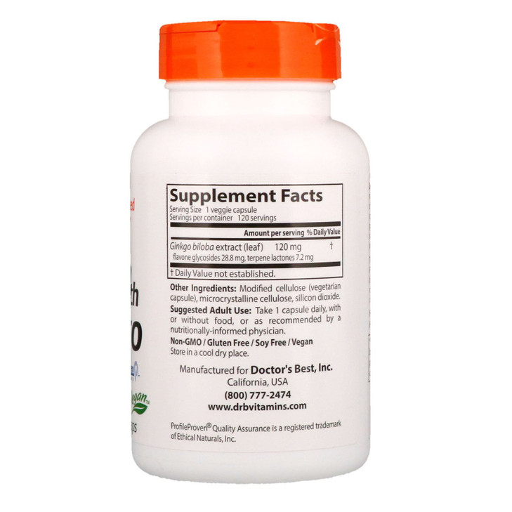Doctor's BEST, (Pack of 2 Extra Strength Ginkgo, 120 mg, 120 Veggie Caps