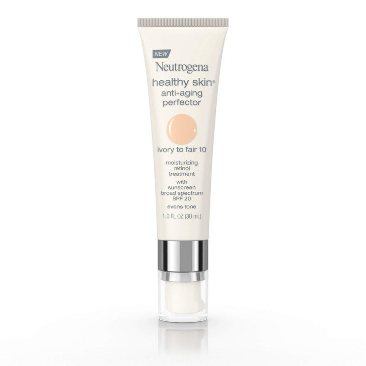 Neutrogena Healthy Skin Anti-Aging Perfector Tinted Facial Moisturizer and Retinol Treatment with Broad Spectrum SPF 20 Sunscreen with Titanium Dioxi
