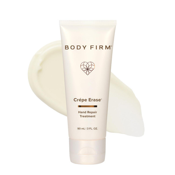 BODY FIRM Crepe Erase Hand Repair Treatment, Anti-Aging Hand Treatment, Lotion with Moisturizing Shea Butter, Vitamin E and Squalane for Cracked, Dry