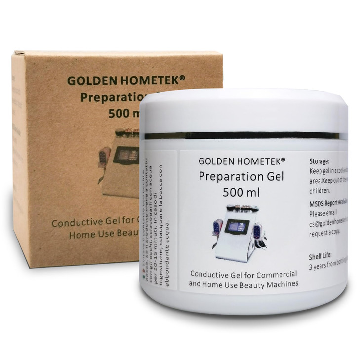 Preparation Gel, Microcurrent Conductive Gel for use with Radio Frequency Skin Firming and Body Slimming Machines, Skin Tightening Cream 500ML