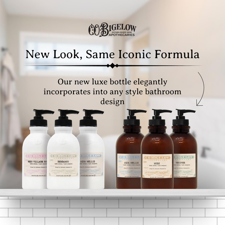 C.O. Bigelow Musk Body Lotion, Iconic Collection Moisturizing Body Lotion with Shea Butter, Borage Oil & Grapeseed Oil, 10.5 Fl Oz