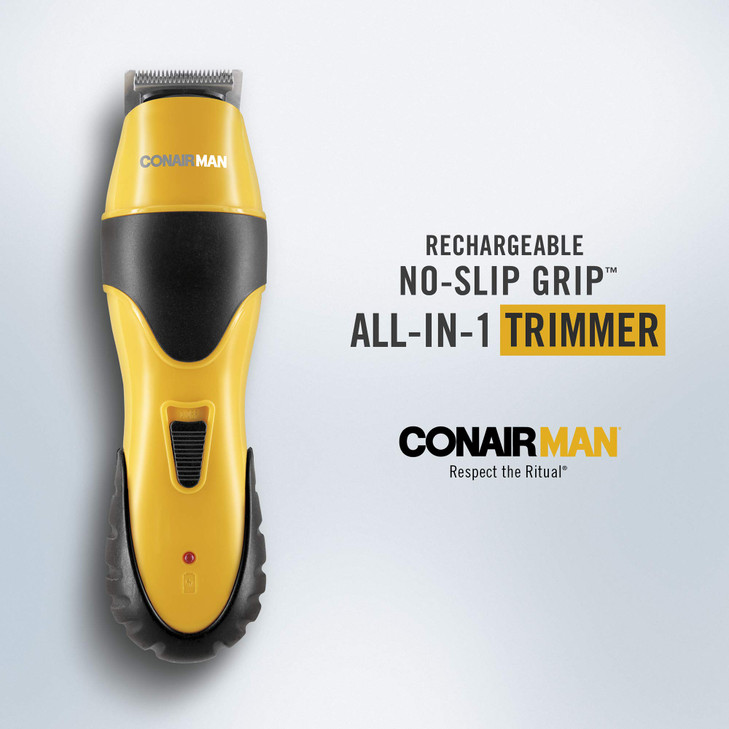 ConairMAN All-in-One Beard Trimmer for Men for Face, Nose and Ear Hair Trimmer,6 piece Men's Grooming Kit, Cordless/Rechargeable