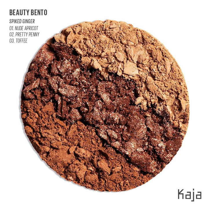 Kaja Beauty Bento Collection - Bouncy Eyeshadow Trio | Warm Honey Tones, Travel Size, 10 Spiked Ginger, 2019 Allure Best of Beauty Award, 0.03 Oz