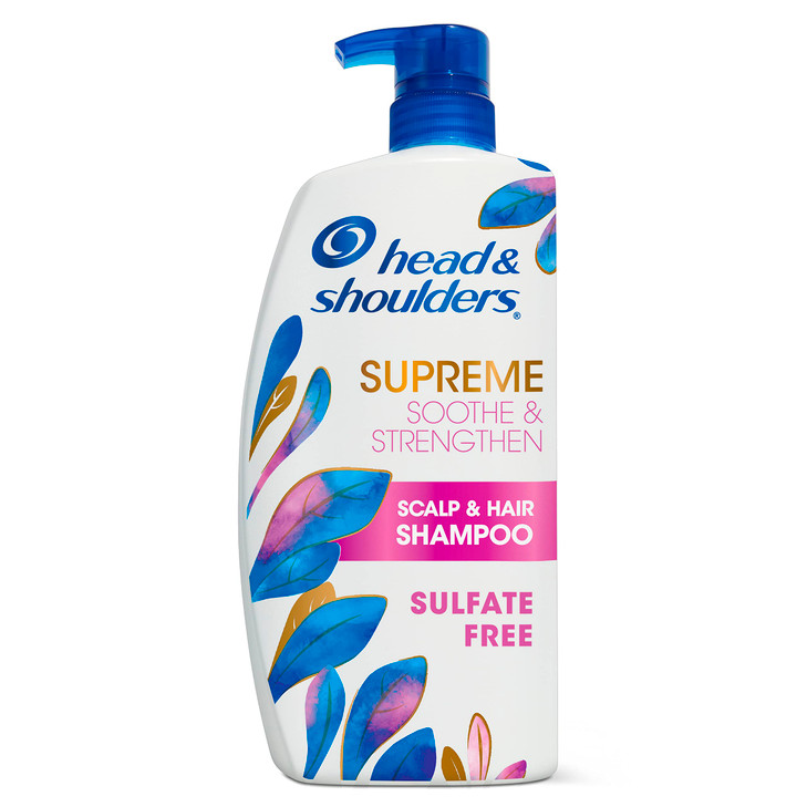 Head & Shoulders Supreme Anti-Dandruff Shampoo with Argan Oil and Rose Essence, 1% Pyrithione Zinc, Sulfate-Free, Deep Moisturization and Itch Contro