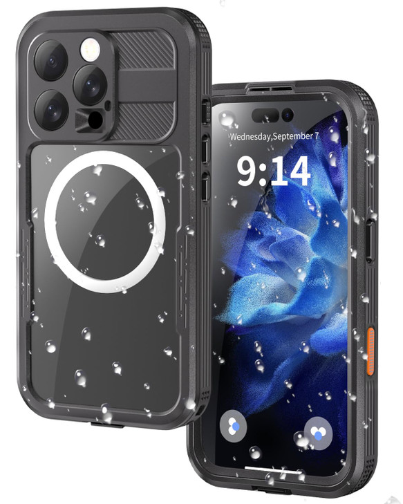 [2025 Design] for iPhone 16 Pro Max Case Waterproof, Full Body Protection Case with Built-in Screen, Compatible with MagSafe, Heavy Duty Military Pro