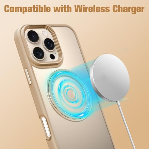 OOK Magnetic Case for iPhone 16 Pro [Compatible with MagSafe] Full Body Protection Clear Case with Kickstand Screen Protector Anti-Scratch Shockproof