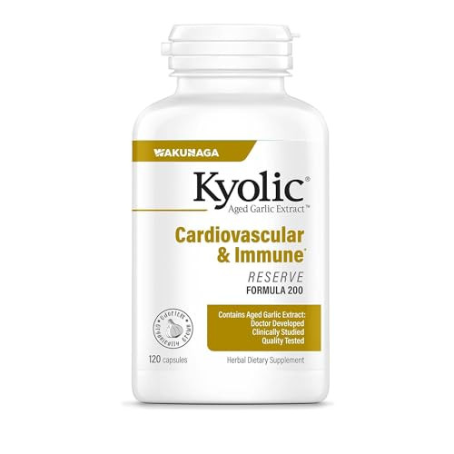 Kyolic Aged Garlic Extract Formula 200, Cardiovascular & Immune*, Reserve, 120 Capsules