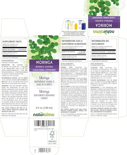 Naturalma Coriander or Cilantro (Coriandrum sativum) Fruit Alcohol-Free Tincture - 4 fl oz Liquid Extract in Drops - Herbal Supplement - Vegan