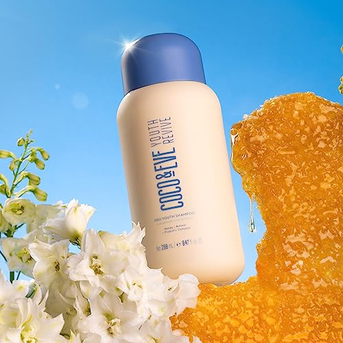 Coco & Eve Youth Revive Pro Youth Shampoo. With Honey, Retinol, and Prebiotics for Strength, Shine, Volumized hair, and a Healthy Scalp. Anti-Aging S