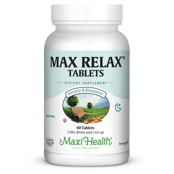 Maxi Health Stress Relief & Mood Support for Women & Men  Non Addictive Mood Stabilizer  Relaxation Supplement  Emotional Balance Items for Women