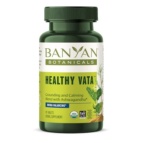 Banyan Botanicals Organic Healthy Vata Grounding & Stability Supplementwith Ashwagandha, Shatavari & MucunaNatural Support for Restful Sleep, Dryn