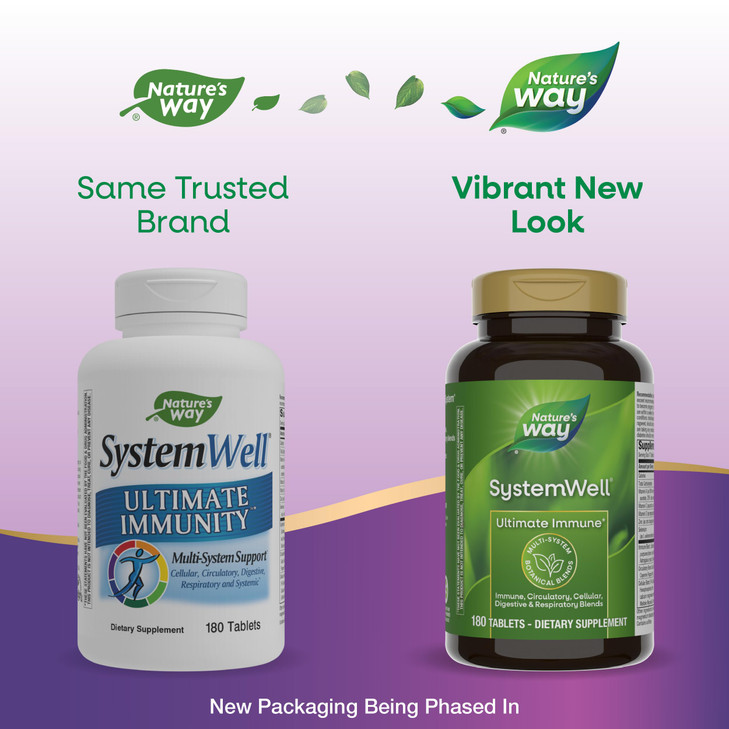 Nature's Way Systemwell Ultimate Immune* with Vitamins C, A, D, Zinc, & Selenium, Multi-System Botanical Blends Including Immune, Respiratory, Digest