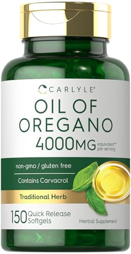 Carlyle Oregano Oil Supplement | 150 Softgel Capsules | Contains Carvacrol | Non-GMO & Gluten Free Formula