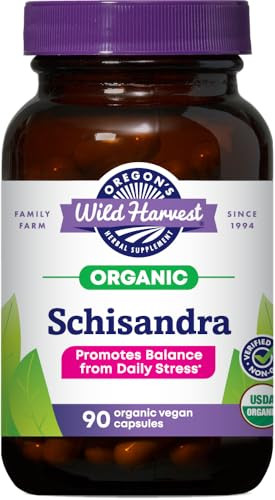 Oregon's Wild Harvest Schisandra Organic Herbal Supplement, 90 Count