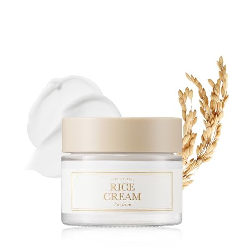 I'm from Rice Cream 1.76 Ounce, Rice Bran Essence with Ceramide, Glowing Look, Improves Moisture Skin Barrier, Deep Nourishment, Smooths and Evens Sk