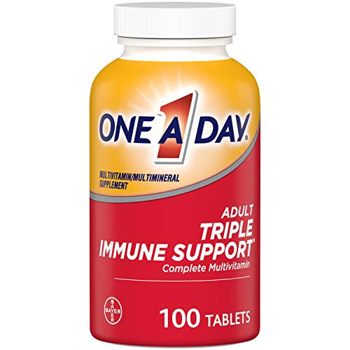 One A Day Adult Triple Immune Support* Complete Multivitamin, Supplement with Vitamins C, Vitamin D, & Zinc, 100 Count