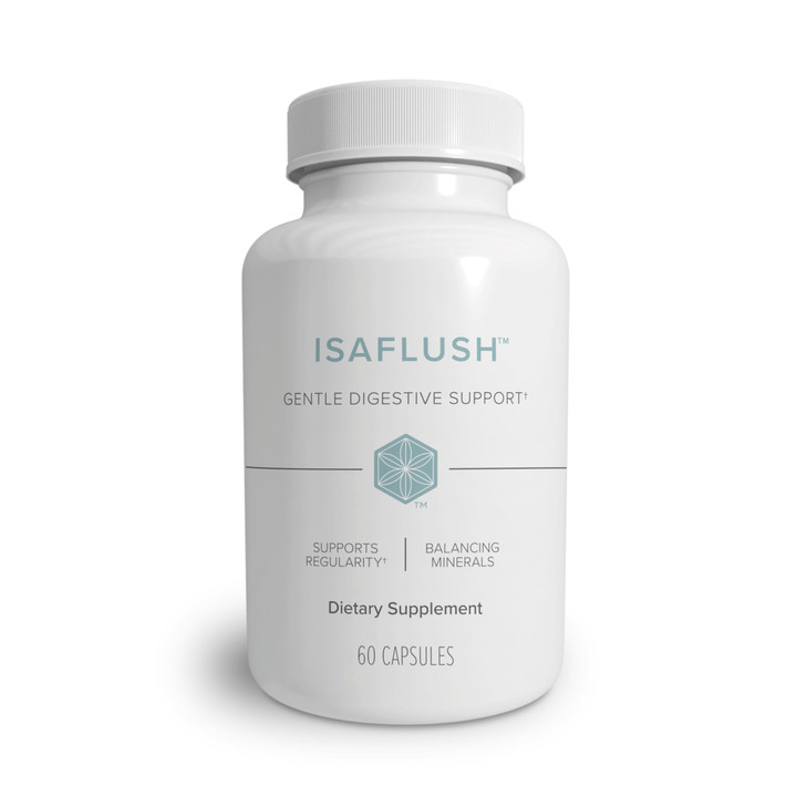 Isagenix IsaFlush - Gentle Digestive Support with Balanced Minerals Encouraging Regularity - No Harsh Laxatives - 60 Capsules