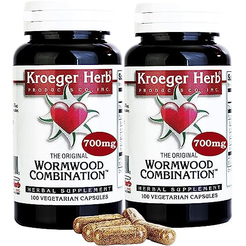 2 Pack -Kroeger Wormwood Combination, 100 V-Cap