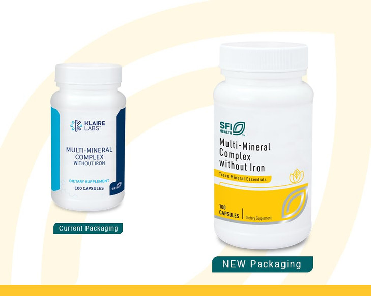 Klaire Labs SFI Health Multi-Mineral Complex Without Iron - Broad Spectrum & Hypoallergenic Essential Trace Mineral Blend with Copper & Zinc, Iron-Fr