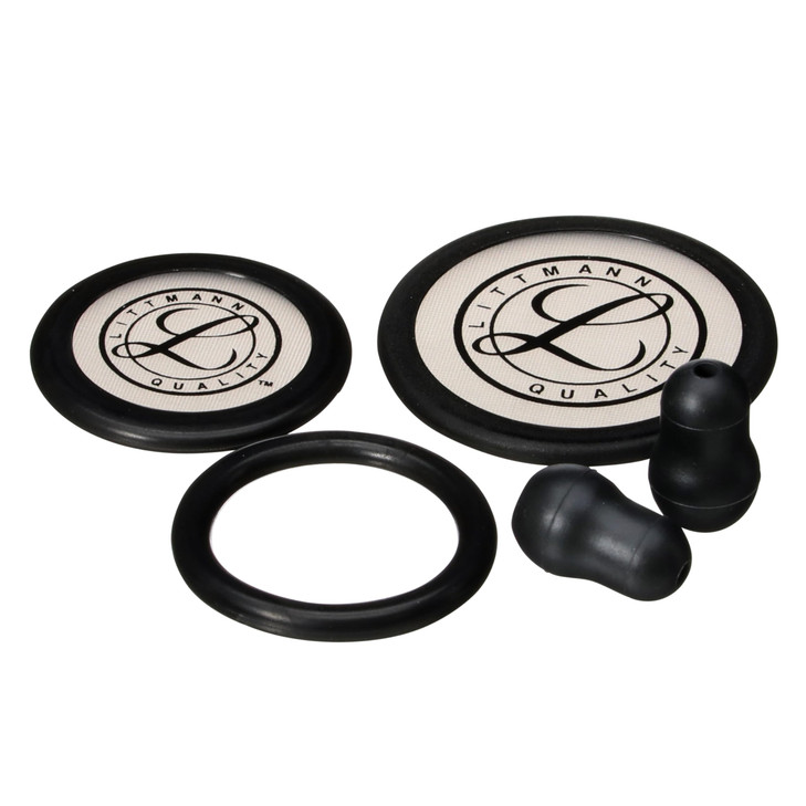 3M Littmann Stethoscope Spare Parts Kit  Black, Compatible with Classic III, Cardiology IV, CORE Digital, Includes Eartips, Adult & Pediatric Diap