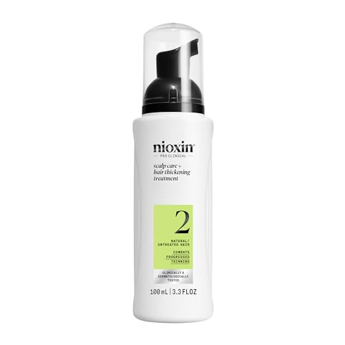 Nioxin Scalp + Hair Thickening System 2 Leave on Treatment | For Natural or Untreated Hair with Progressed Thinning | 3.4 Fl oz.