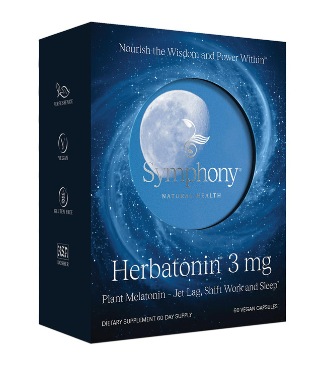 Herbatonin® 3mg - The First Phyto-Melatonin (Natural Plant Melatonin) for Sleep Cycle, Body Clock and Circadian Rhythm Support for Jet Lag, Shift Wor