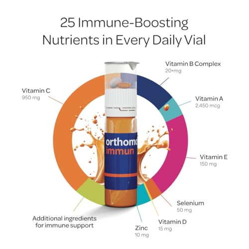 Orthomol Immun, Immune Support Supplement, Daily Immune System Booster, Vitamins A, B, C, D, E, Zinc, Selenium & Iodine, 7-Day Supply of Tablets & Dr