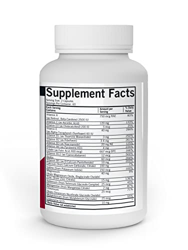 Kirkman - Childrens Multivitamin & Mineral Capsules - 120 Capsules - Potent Broad Spectrum Vitamin/Mineral Supplement - with Coenzyme Q-10 - No Arti