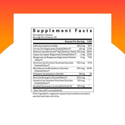 Seeking Health Trace Minerals Complex - Includes 10 Essential Trace Minerals - Mineral Supplement Supports Immune & Nervous System - Iron-Free - 30 C