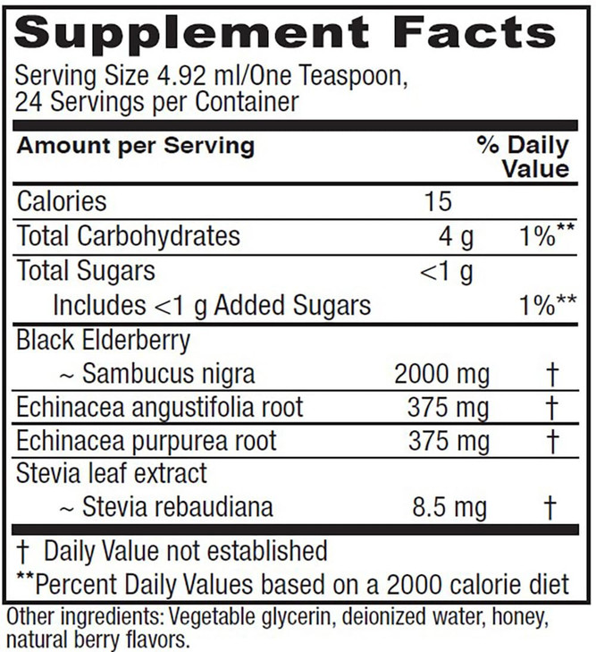 Vitanica Immune Tonic, Black Elderberry 2000mg, Echinacea, Immune Support, Non-GMO, Vegetarian, 4 Ounce (Packaging May Vary)