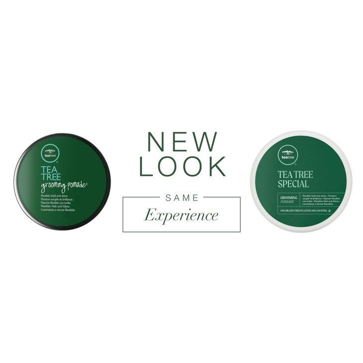 Tea Tree Grooming Pomade, Flexible Hold + Shine, For All Hair Types, Especially Wavy + Curly, 3 oz.