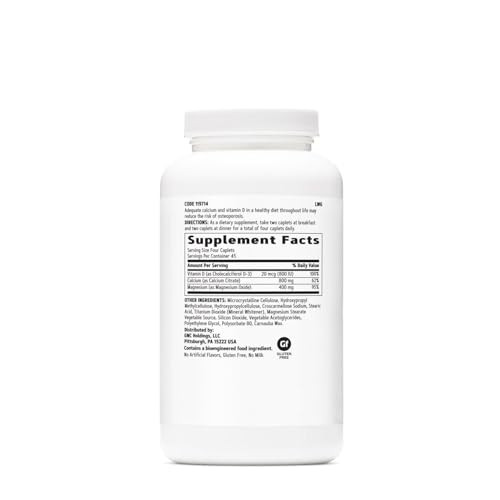 GNC Calcium Citrate Plus 800mg Supplement, Supports Bone Health, 45 Servings