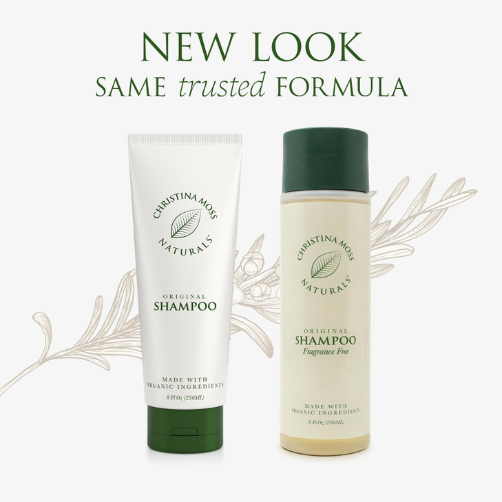 Christina Moss Naturals Shampoo Natural and Organic Ingredients, Sulfate-Free, Paraben-Free, Cruelty-Free, Vegan, Unscented, Responsible Beauty