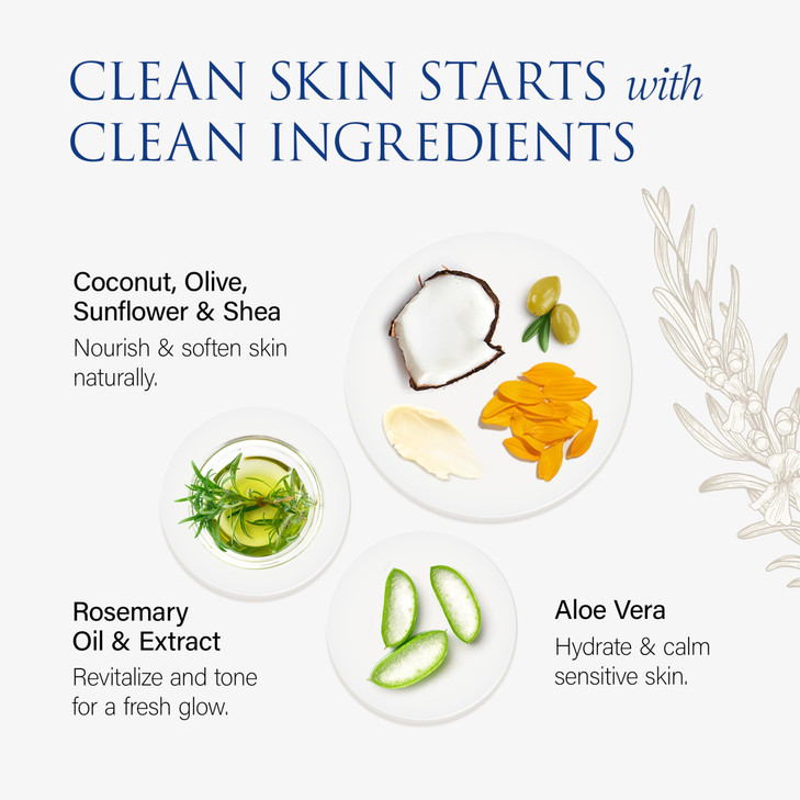 Christina Moss Naturals Face Wash for Women & Men  Gentle Facial Cleanser for All Skin Types, Organic Face Wash & Gel Cleanser for Daily Use, Non-to