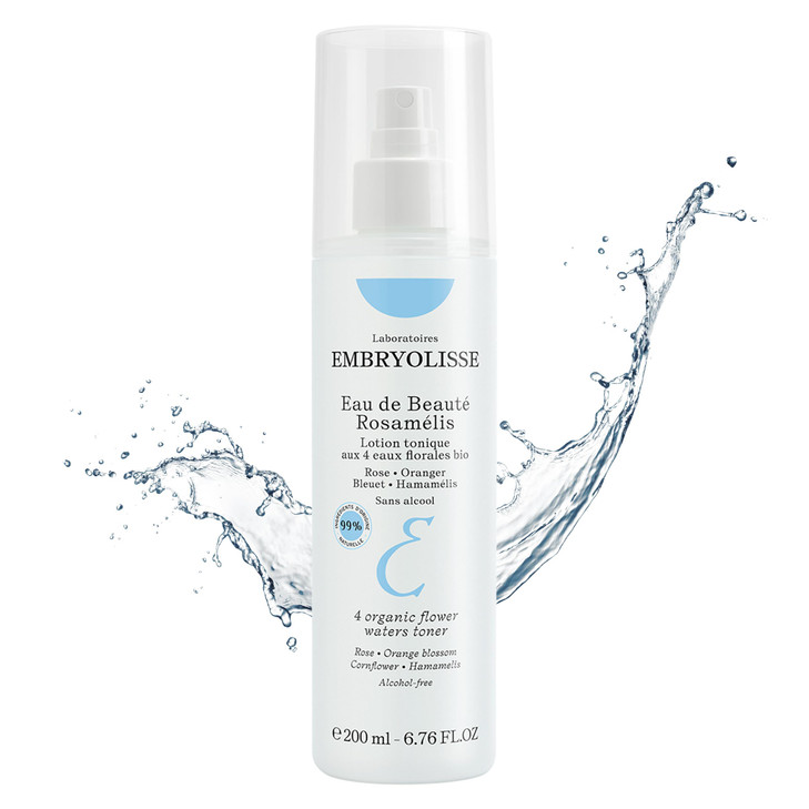 Embryolisse Eau de Beaute Rosamelis. Nourishing Floral Face Toner for All Skin Types, with Organic Flower Waters, 6.76 Fl Oz