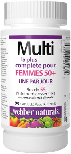Webber Naturals Women's 50+ Most Complete Multi, 90 Vegetarian Capsules