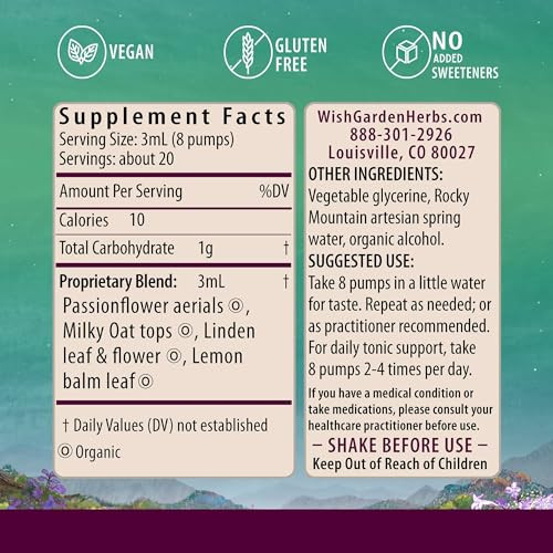 WishGarden Herbs Stress Release for Pregnancy - Natural Herbal Stress Relief Supplement with Lemon Balm & Chamomile, Adrenal Support for Pregnancy an