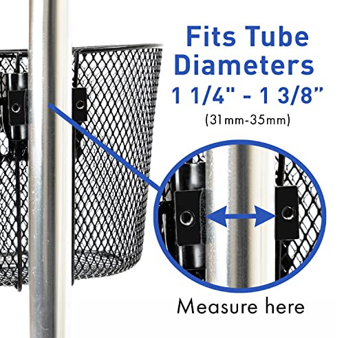 Knee Scooter Basket Accessory by TKWC INC - Universal Bracket Mount Included! - Fits Most Knee Walker Models