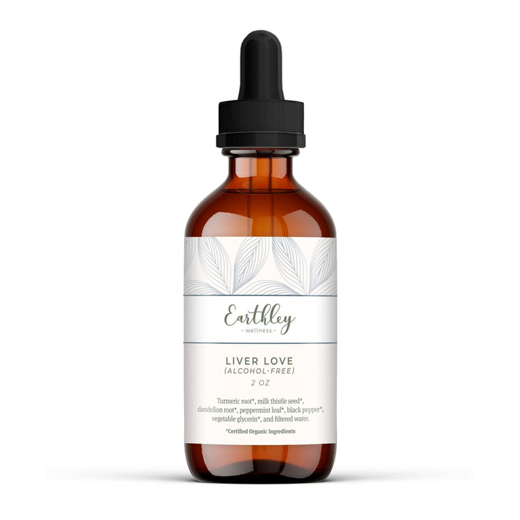 Earthley Wellness Liver Love, Herbal Liver Health and Detox Support, Natural Liver Function Support. All Natural Organic Ingredients Like Turmeric Ro
