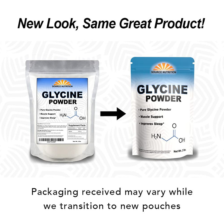 Glycine Powder (2 lbs) - Promotes Restful Sleep, Muscle Energy and Strength, Memory and Cognition Support (Resealable Bag)