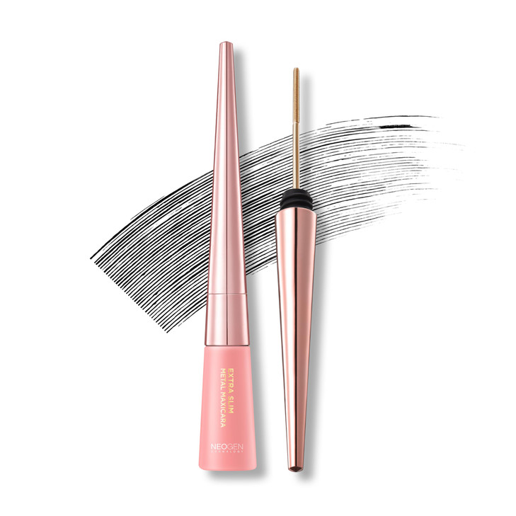 DERMALOGY by NEOGENLAB Extra Slim Metal Mascara, Long-Lasting Volumizing & Lengthening Formula with Metal Wand Brush, Smudge-Resistant, Vegan Korean