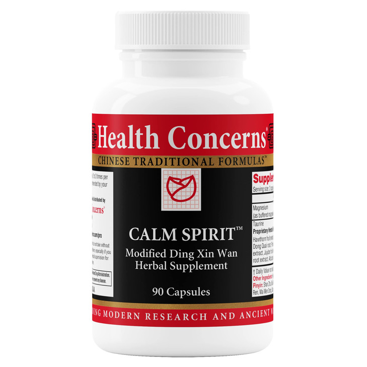 Health Concerns Calm Spirit - Stress Relief Supplement for Men & Women - Herbal Calming Support - Eases Tension & Nervousness - Magnesium, Hawthorn,
