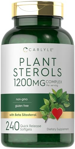 Carlyle Plant Sterols 1200 mg | 240 Ultra Potent Softgel Capsules | Non-GMO and Gluten Free Supplement | with Beta Sitosterol