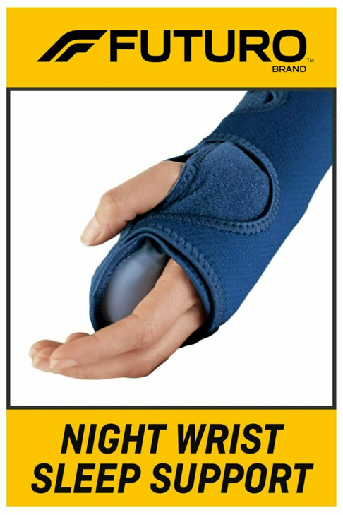 FUTURO Night Wrist Support, Left or Right, Adjustable, Helps Provide Nighttime Relief of Carpel Tunnel Symptoms, Made of Breathable Material, Easy-to