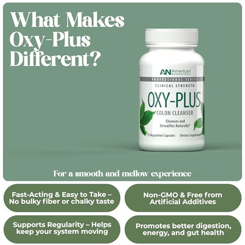 American Nutriceuticals - Oxy-Plus - Colon Cleanse Detox for Relief - Reduces Heavy Metal -Constipation Relief for Women, Men, Adults - Fast Acting ,