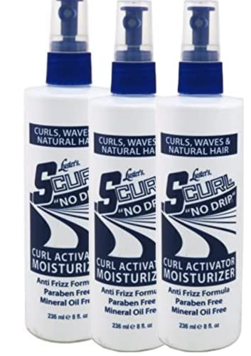Lusters S-Curl Activator/Moisturizer No Drip 8 Ounce (235ml) (3 Pack)