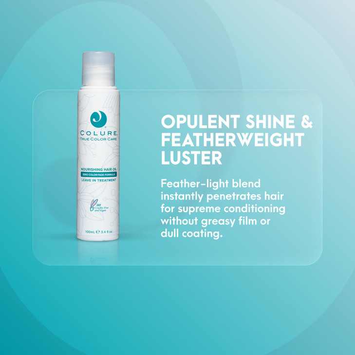 COLURE Nourishing Hair Oil, 3.4 Fl Oz  Weightless Anti Frizz Styling Treatment & Heat Protectant for Shine & Humidity