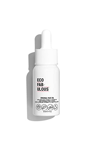 ECOFABULOUS Face Oil - Original Face Oil for All Skin Types, Hydrate and Balance Skin, Squalane, Vitamin E, Rosehip Oil, Fast-Absorbing, Clean + Recy