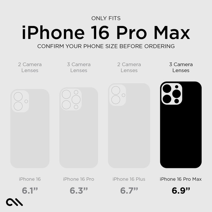 Case-Mate iPhone 16 Pro Max Case [Compatible with MagSafe] Tough Shockproof Phone Case with 16ft D3O Drop Protection - Premium Rugged Cover for iPhon